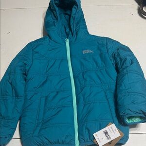 Eddie Bauer Turquoise Quilted Jacket- reversible size xs